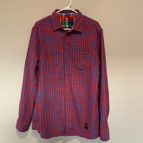 Marvel Avengers Five Four Captain America Reversible Flannel L/S Shirt, size L - Picture 1 of 10